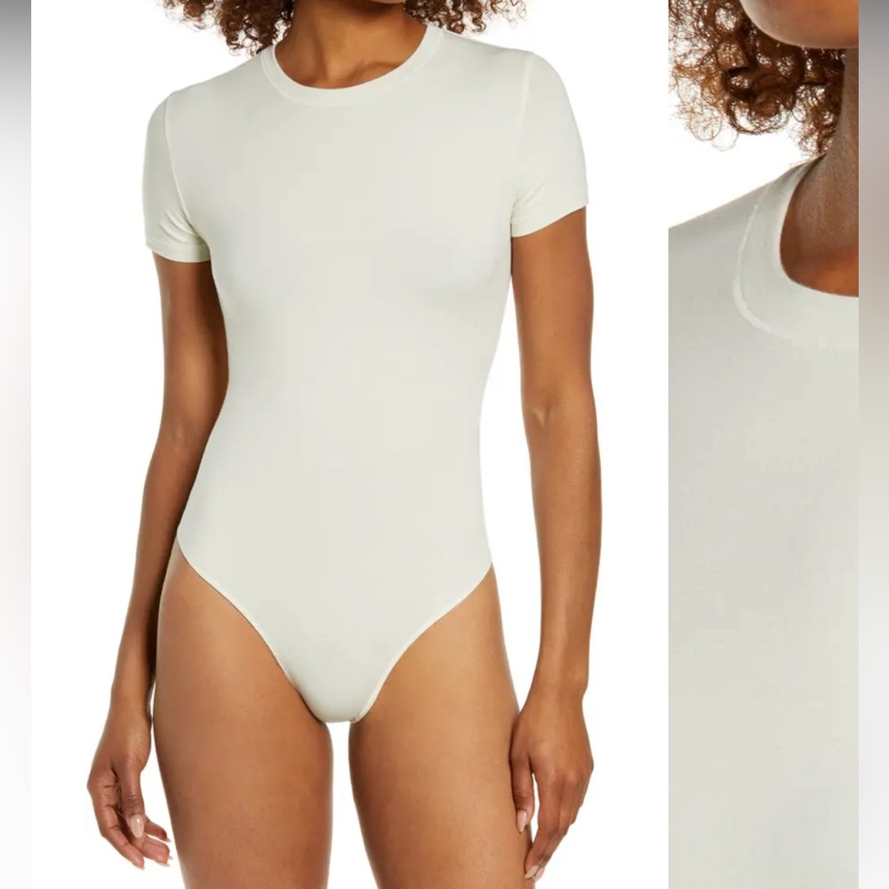 Skims Cotton Jersey T-Shirt Bodysuit